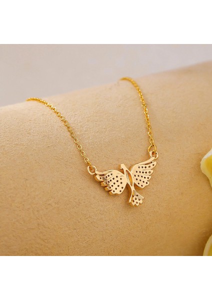 BINRONG0033 Altın Kartal Zirkon Kolye (Yurt Dışından) fiyatları