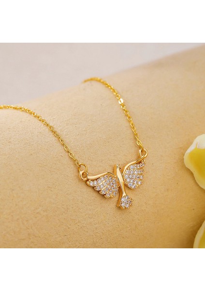 BINRONG0033 Altın Kartal Zirkon Kolye (Yurt Dışından) modelleri