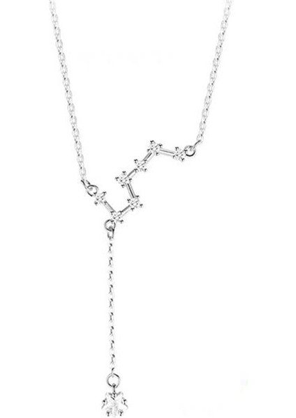 BINRONG0499 Gümüş Dipper Zirkon Kolye (Yurt Dışından)