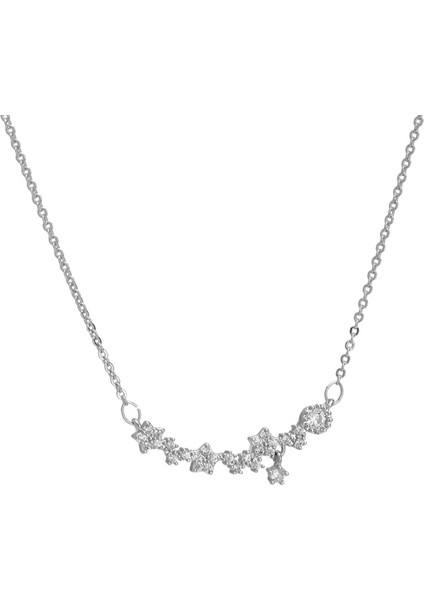 BINRONG0452 Gümüş Yıldız Zirkon Kolye (Yurt Dışından)