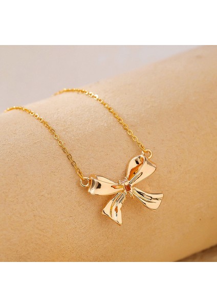 BINRONG0039 Altın Kurdele Zirkon Kolye (Yurt Dışından) fiyatları