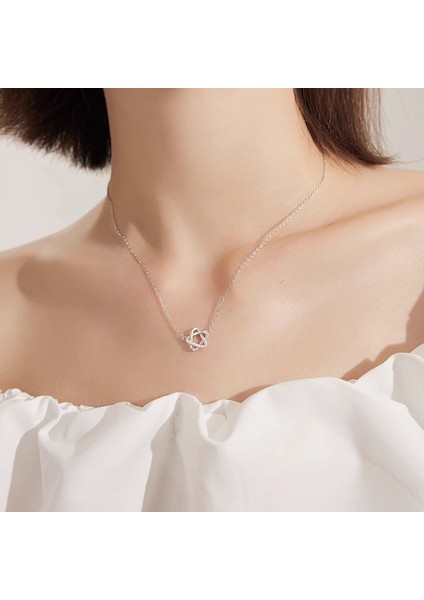BINRONG0330 Gümüş Yıldız Zirkon Kolye (Yurt Dışından) fiyatları