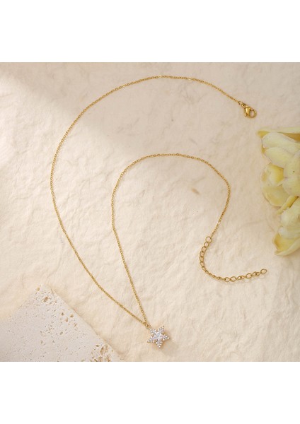 BINRONG0015 Altın Pentagram Kolye Zirkon Kolye (Yurt Dışından) modelleri