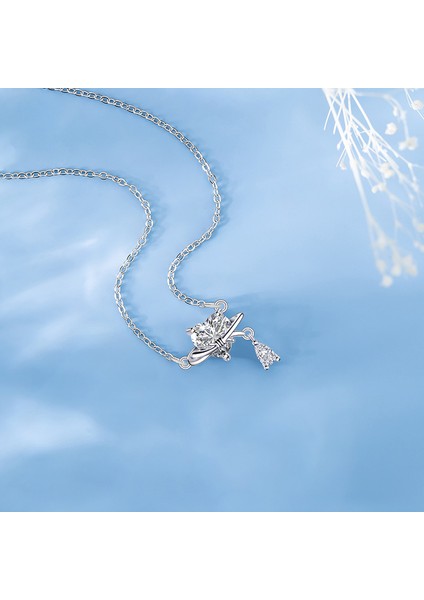 BINRONG0323 Gümüş Kalp Zirkon Kolye (Yurt Dışından) fiyatları