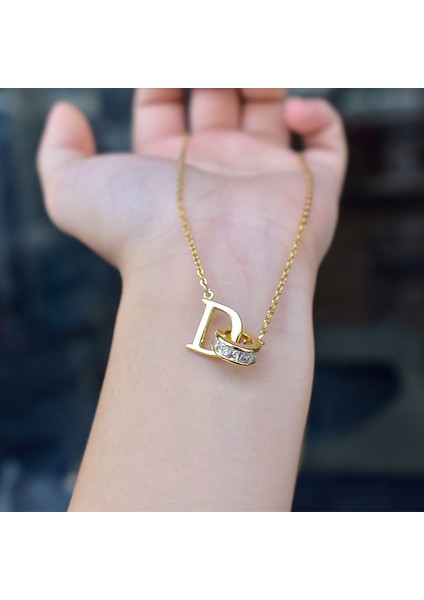 BINRONG0262 Altın Harf Zirkon Kolye (Yurt Dışından) fiyatları