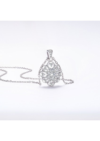 BINRONG0398 Gümüş Etek Stili Zirkon Taşlı Kolye (Yurt Dışından) fiyatları