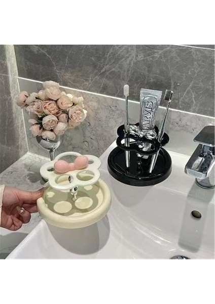 Hafif Lüks Yaratıcı Çiçek Diş Fırçası Saklama Rafı Ev Banyo Diş Fırçası Diş Macunu Rafı Çok Işlevli Saklama Rafı (Yurt Dışından) modelleri