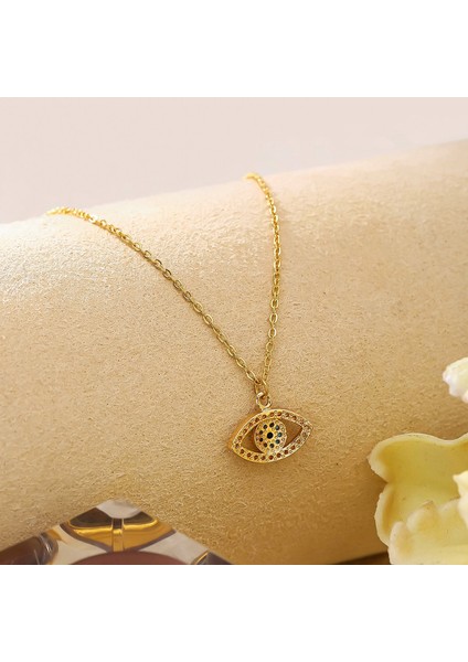 BINRONG0037 Şeytan Gözü Zirkon Kolye (Yurt Dışından) fiyatları