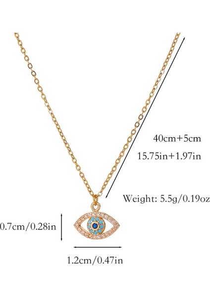 BINRONG0037 Şeytan Gözü Zirkon Kolye (Yurt Dışından) modelleri