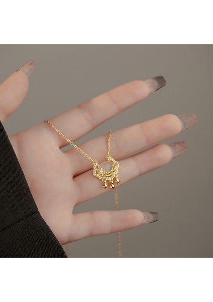 BINRONG0551 Altın Uğurlu Bulutlar Zirkon Kolye (Yurt Dışından) fiyatları