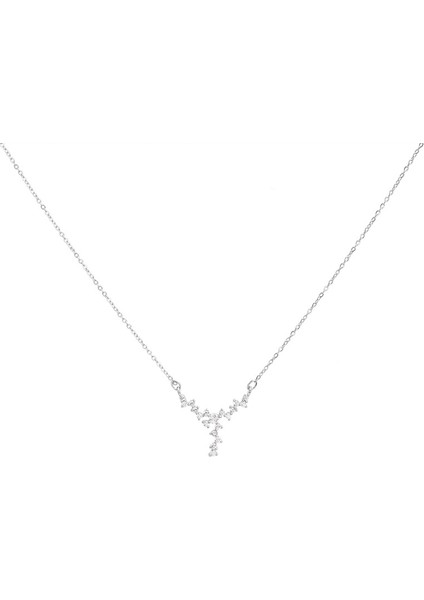 BINRONG0586 Gümüş Zirkonya Kolye (Yurt Dışından)