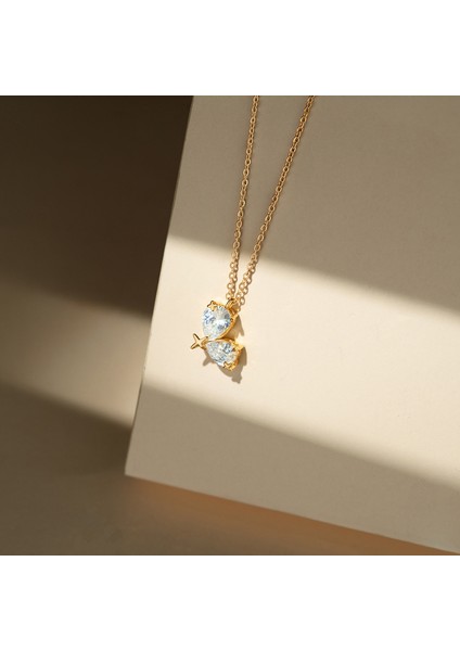 BINRONG0532 Altın Kalp Şeklinde Zirkon Kolye (Yurt Dışından) fiyatları