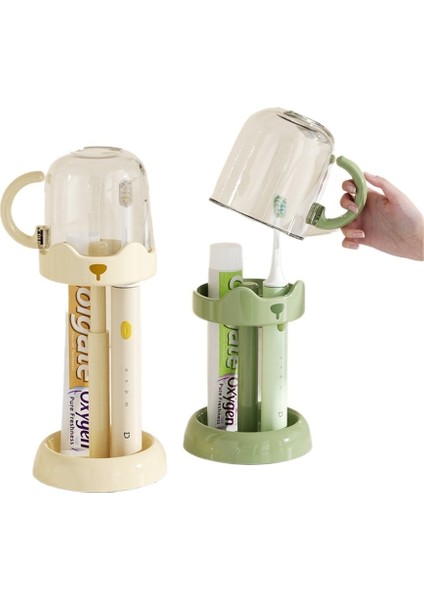 Yaratıcı Ayarlanabilir Elektrikli Diş Fırçası Bardak Tutucu Ev Tipi Basit Yıkama Bardağı Seti Yurt Malzemeleri Ağız Gargarası Bardağı (Yurt Dışından) fiyatları