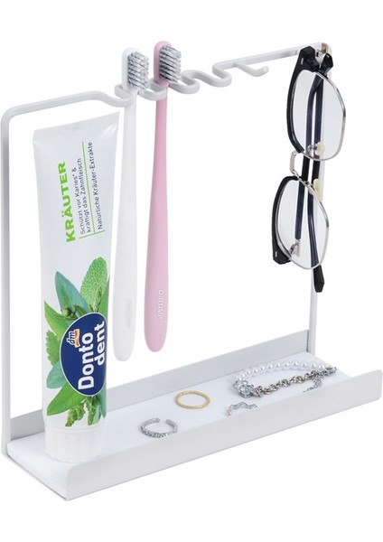 Ev Tipi Diş Fırçası Askısı Banyo Delmesiz Diş Fırçası Saklama Rafı Demir Banyo Tezgahı Gözlük Diş Fırçası Tutucu (Yurt Dışından) fiyatları