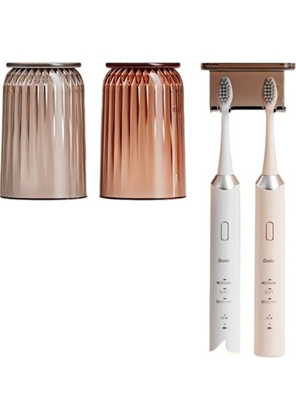 Ters Manyetik Ağız Gargarası Bardağı, Yumruksuz Ev Banyo Vantuzlu Diş Fırçası Bardağı Rafı, Elektrikli Diş Fırçası Rafı (Yurt Dışından)