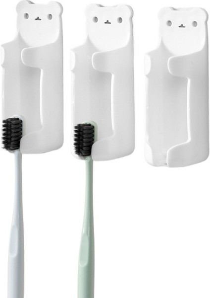 Elektrikli Diş Fırçası Rafı, Delme Gerektirmeyen Duvara Monte Diş Fırçası Kabı Rafı, Banyo Diş Fırçası Tutucusu (3 Adet) (Yurt Dışından)