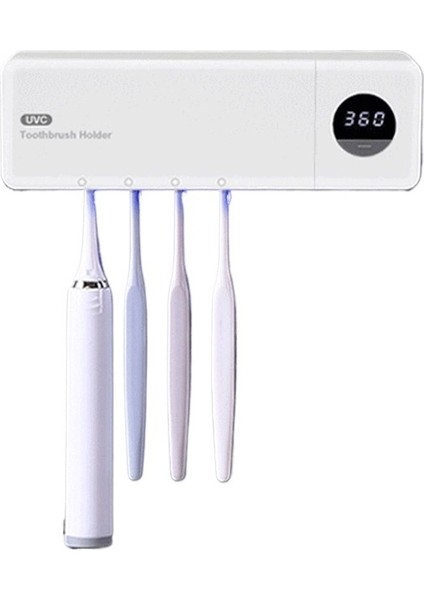 Çok Işlevli Diş Fırçası Sterilizatörü Akıllı Sterilizasyon Diş Kabı Diş Fırçası Saklama Rafı Deliksiz Diş Fırçası Kabı Rafı (Yurt Dışından)