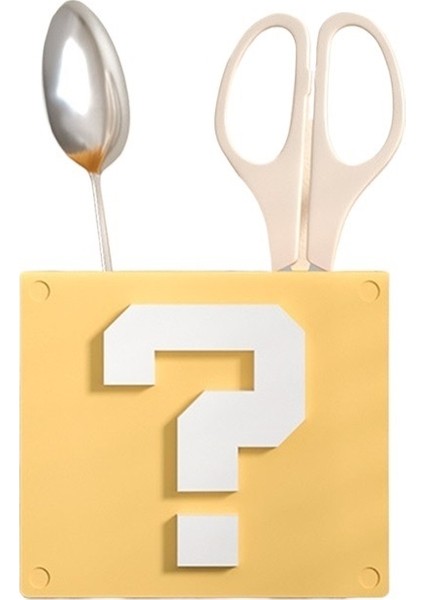 Manyetik Soru Işareti Saklama Kutusu Diş Fırçası Tutucu Elektrikli Diş Fırçası Rafı Banyo Duvara Monte Delmesiz Diş Macunu Ağız Gargarası Bardak Tabanı Depolama (Yurt Dışından)