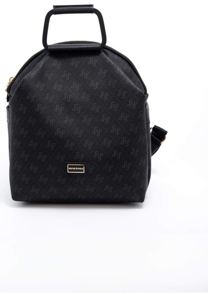 Kadın 771-45845 Sılver Polo Sırt Çantası M178 Siyah-Mat Siyah