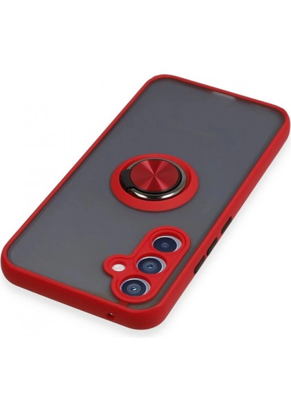 Samsung Galaxy A54 5g Kılıf Montreal Yüzüklü Silikon Kapak - Kırmızı fırsatları
