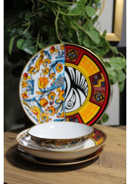 24 Parça 6 Kişilik Porselen Yemek Takımı Canga Serisi modelleri