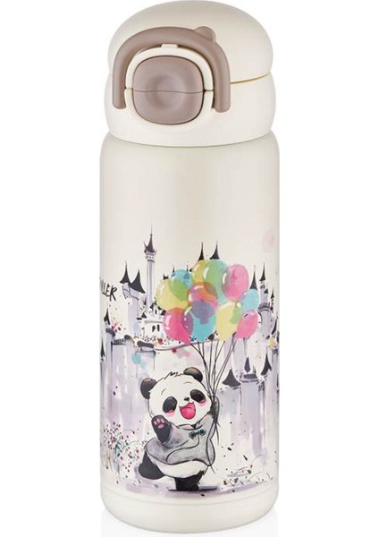 D9252 Sevimli Panda Çift Kapaklı Çelik Termos 600 ml fiyatları