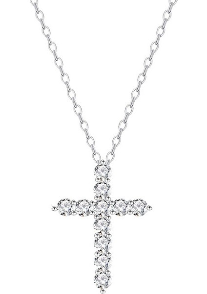Kadınlar Için Tam Elmas Haç Kolye Hip Hop Üst Düzey (Yurt Dışından)