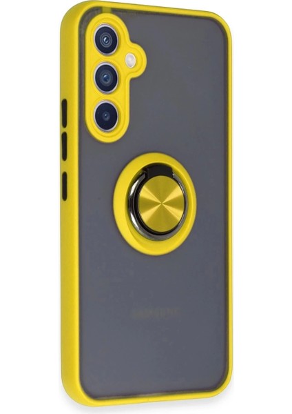 Samsung Galaxy A54 5g Kılıf Montreal Yüzüklü Silikon Kapak - Sarı fiyatları