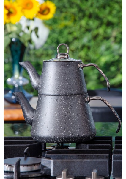 Bonjour Compact Granit Kaplama Çaydanlık Takımı – Gri fiyatları