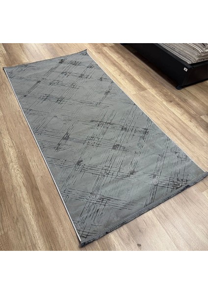 Cotton 1137 Gri Yıkanabilir Antibakteriyel Modern Halı modelleri