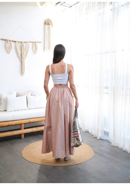 Kapsül Gardırop Maxi Boy Poplin Etek fırsatları