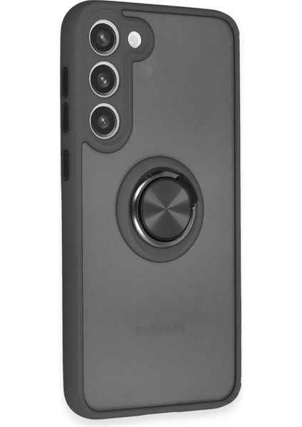 Samsung Galaxy S23 Plus Kılıf Montreal Yüzüklü Silikon Kapak - Siyah fiyatları