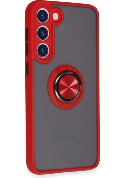 Samsung Galaxy S23 Plus Kılıf Montreal Yüzüklü Silikon Kapak - Kırmızı fiyatları
