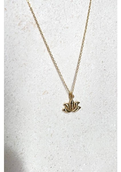 14 Ayar Altın Lotus Kolye