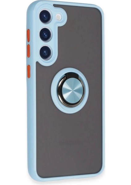 Samsung Galaxy S23 Plus Kılıf Montreal Yüzüklü Silikon Kapak - Buz Mavi fiyatları