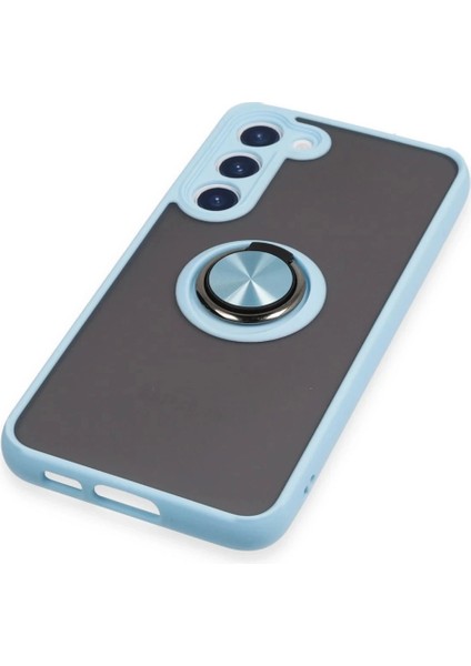 Samsung Galaxy S23 Plus Kılıf Montreal Yüzüklü Silikon Kapak - Buz Mavi indirimleri