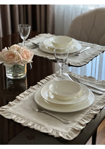 Fırfırlı Amerikan Servis Seti 4'lü (35*50)