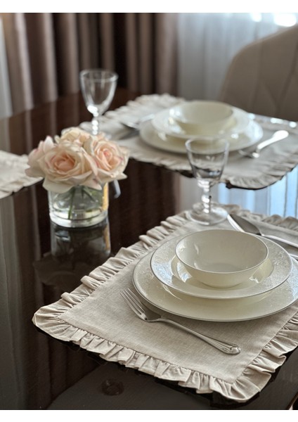 Fırfırlı Amerikan Servis Seti 4'lü (35*50) fırsatları