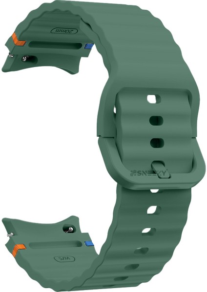 Samsung Galaxy Watch 7 40MM-44MM Ile Uyumlu Metal Tokalı Dalgalı Spor Silikon Kordon fırsatları
