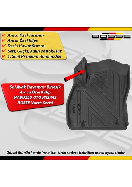 Fiat Fiorino Paspas Araca Özel Benzin / Lpg 2020 ve Sonrası Derin Havuzlu Bosse North Serisi fiyatları