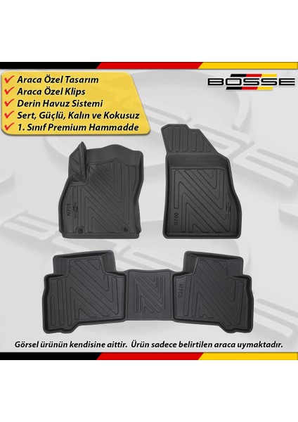 Fiat Fiorino Paspas Araca Özel Benzin / Lpg 2020 ve Sonrası Derin Havuzlu Bosse North Serisi modelleri