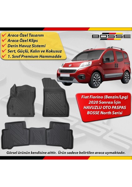 Fiat Fiorino Paspas Araca Özel Benzin / Lpg 2020 ve Sonrası Derin Havuzlu Bosse North Serisi fırsatları