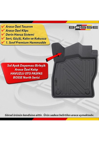 Seat Leon Stw (Station) Paspas Araca Özel 2012-2020 Derin Havuzlu Bosse North Serisi fiyatları