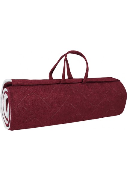 Bordo Taşınabilir Katlanır Yatak Karavan Kamp Yatağı Anne Yanı Yer Yatağı Misafir Yatağı