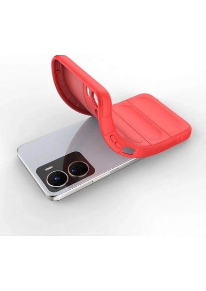 Vivo Y16 Kılıf Optimum Silikon - Kırmızı fırsatları