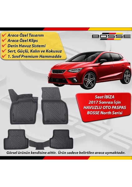 Seat Ibiza Paspas Araca Özel 2017 Sonrası Derin Havuzlu North Serisi fırsatları