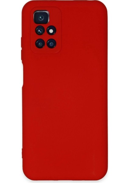 Xiaomi Redmi 10 2022 Kılıf Nano Içi Kadife Silikon - Kırmızı