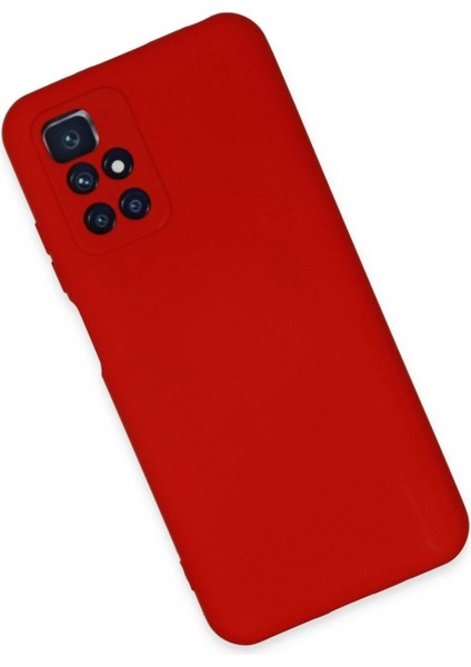 Xiaomi Redmi 10 2022 Kılıf Nano Içi Kadife Silikon - Kırmızı modelleri