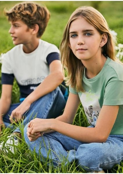 Mayoral Kız Çocuk Mavi Pantolon 06522