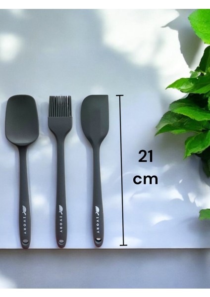 Isıya Dayanıklı Silikon Maşa Kevgir Kepçe Spatula Kaşık Seti (30-28-22-20 Cm) 15 Parça fırsatları